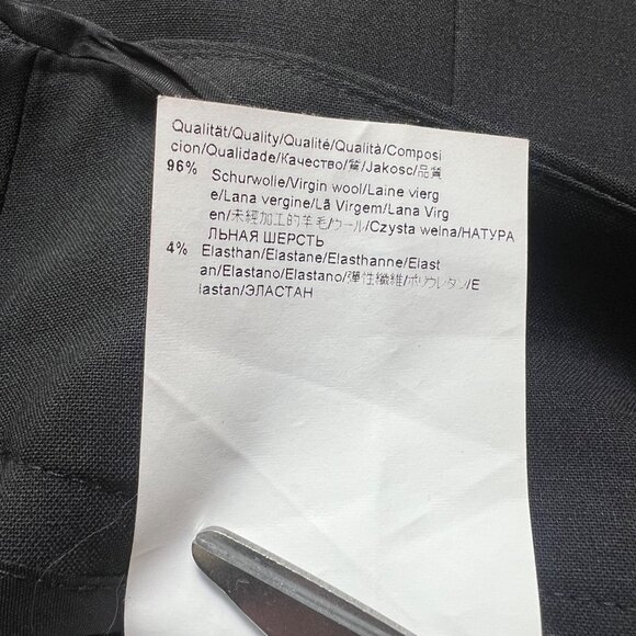 Boss Hugo Boss Size 4 Black Charcoal Veronice Wool Blend Straight Pencil Skirt - Picture 5 of 15